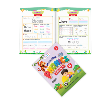 Oswaal Incredible Phonics for Masters Bundle – 4 Books | Level 3 & 4 Phonics Main Books + Sight Words | Reading, Phonics & Word-Building Skills | Learning Books for Ages 5–6+