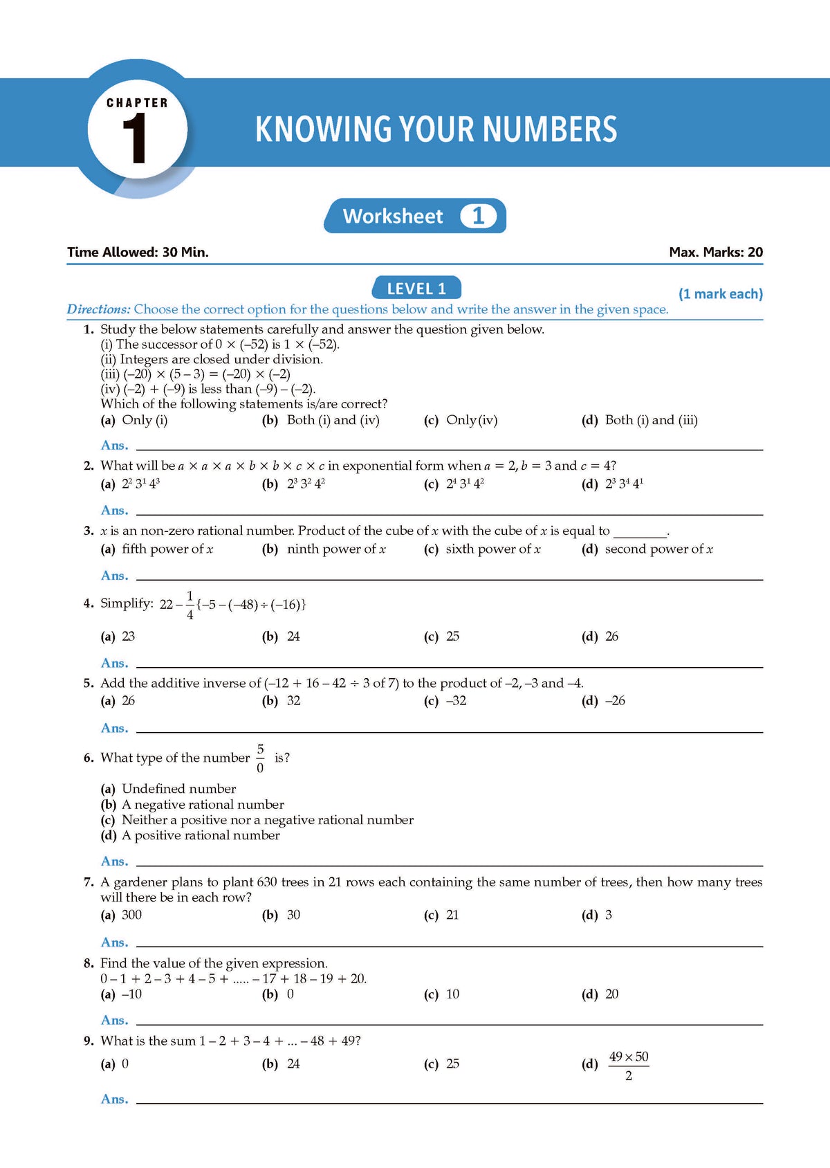 Oswaal One For All Olympiads Workbook Class 7 Maths | Questions for SOF IMO & Other Olympiad Exams 2026 | With Sample Practice Papers & Oswaal.AI