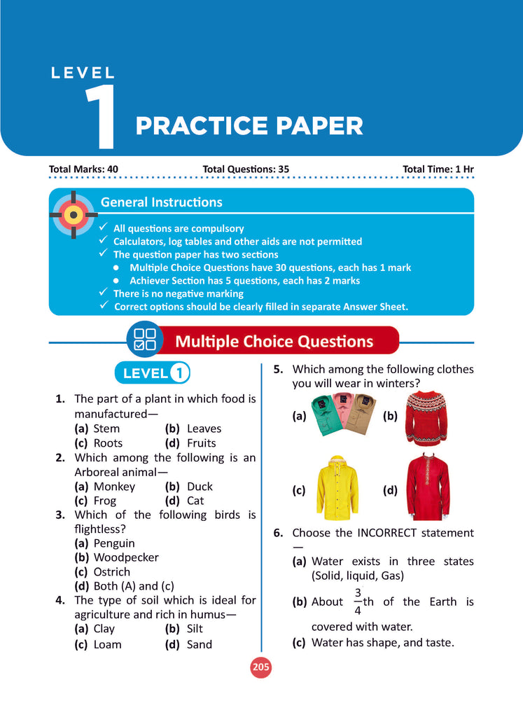 One for All Olympiads Previous Year Solved Papers Class 3 Science For 2025 Exam