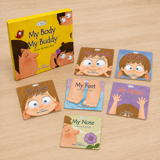 Lil Legends My Body My Buddy Slipcase, Set of 6 Books | I Know My Body Parts - Eyes, Ears, Nose, Mouth, Hands, Feet | Early Learning Body Parts Books for Kids Age 0-8 Years
