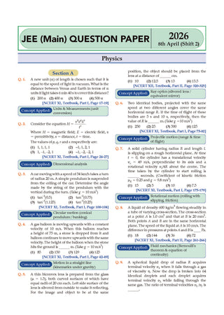 NCERT JEE (Main) FLEX | Chapter-wise & Topic-wise NCERT Objective Question Bank – Physics, Chemistry & Mathematics (Set of 3 Books) | Includes-Jan & Apr 2026 Fully Solved Papers| Latest Edition for 2027 Exam |With Oswaal AI
