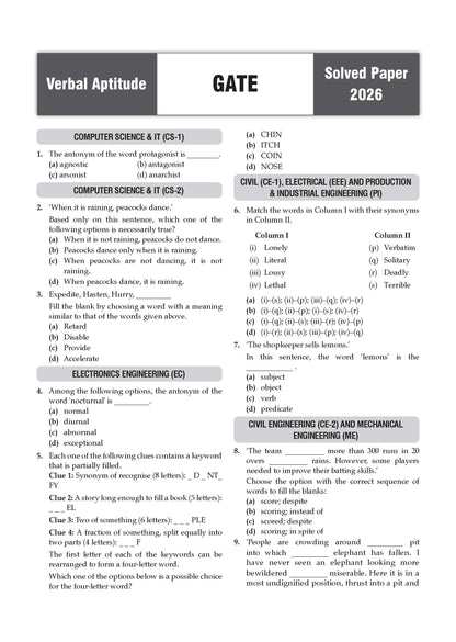 GATE General Aptitude & Engineering Mathematics Set of 2 | 17 Years' Chapter-wise & Topic-wise Solved Papers | 2010-2026 | All Streams: CS, EC, EE, ME, CE, IT | For 2027 Exam