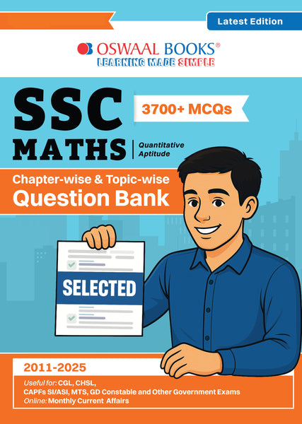 SSC (Staff Selection Commission) Maths 3700+ MCQs Tier-1 | Chapter-wise & Topic-wise Question Bank (2011 to 2025) | For 2026 Exam