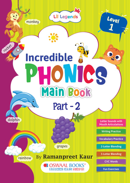 Lil Legends Incredible Phonics Main Book Level 1 Part 2