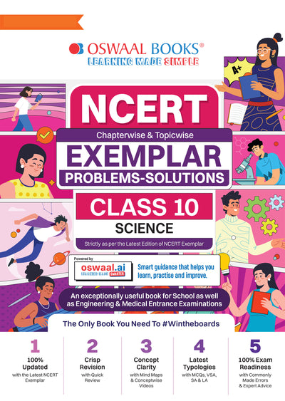 NCERT Exemplar (Problems - Solutions) Class 10 Science Book For Latest Board Exams