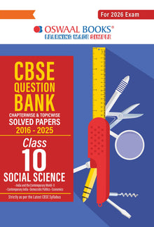 CBSE Question Bank Chapterwise and Topicwise SOLVED PAPERS Class 10 Social Science For Exam 2026