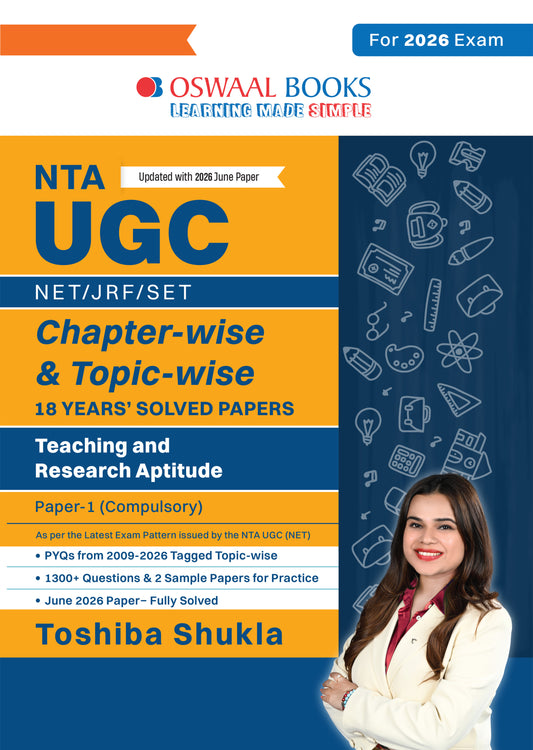 NTA UGC NET / JRF / SET Paper 1 | 18 Years' Chapter-wise & Topic-wise Solved Papers (2009-2026) | Teaching & Research Aptitude (Compulsory) | For 2026 Exam