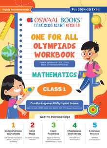 One For All Olympiad Workbook Class 1 Mathematics For 2024-25 Exam