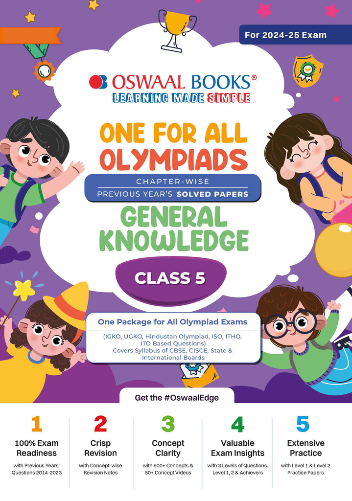 One For All Olympiad Class 5 General Knowledge | Previous Years Solved Papers | For 2024-25 Exam