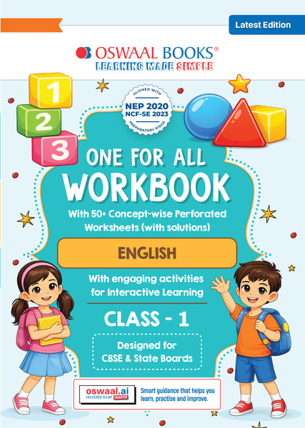One for All Workbook Class 1 English | 50+ Concept-wise Perforated Worksheets | Based on NCERT Our Wondrous World | NEP 2020 & NCF 2023 Aligned | For CBSE & English Medium Boards | Builds Concept Clarity & Scientific Skills