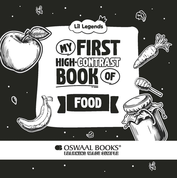 My First High Contrast Board Book of Food for Infants Age 0-12 months | Lil Legends