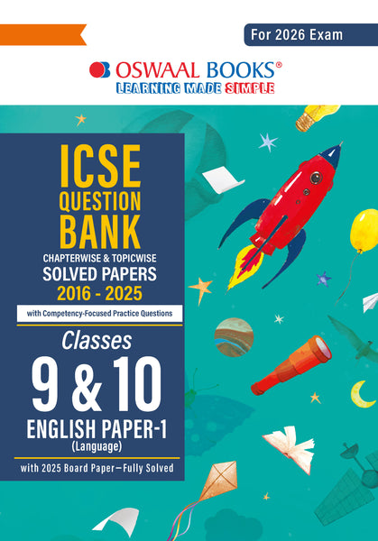ICSE Question Bank Chapterwise & Topicwise Solved Papers Class 9 & 10 English-1 For 2026 Exam