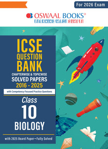 ICSE Question Bank Chapterwise & Topicwise Solved Papers Class 10 Biology For 2026 Exam