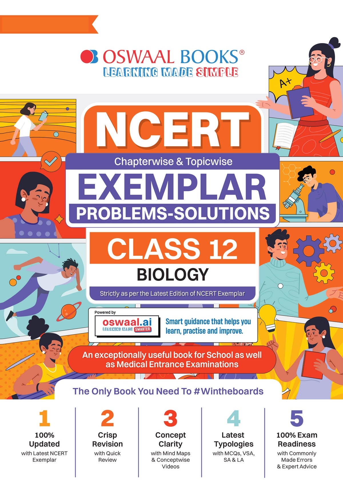 Oswaal NCERT Exemplar (Problems - Solutions) Class 12 Biology Book For Latest Board Exam