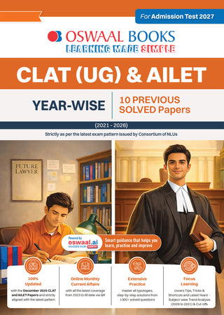 CLAT (UG) & AILET| Year-wise| 10 Previous Solved Papers| (2021-2026)| For 2027 Admission Test