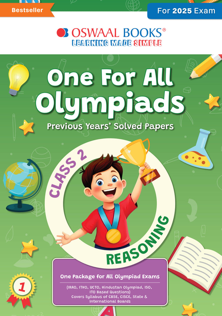 One for All Olympiads Previous Year Solved Papers Class 2 Reasoning For 2025 Exam