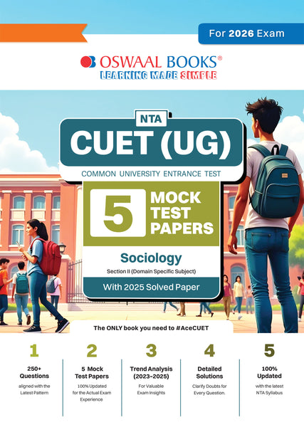 NTA CUET(UG) 5 Mock Test Papers Sociology For 2026 Exam