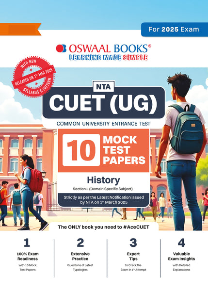 NTA CUET (UG) 10 Mock Test Papers | Section II History (For 2025 Exam) | With New Syllabus & Pattern Released on 1st March 2025