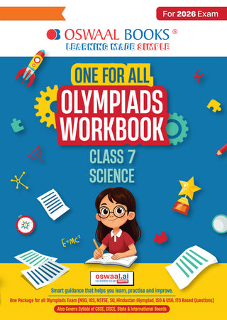 One For All Olympiads Workbook Class 7 Science | Questions for SOF NSO & Other Olympiad Exams 2026 | With Sample Practice Papers & Oswaal.AI