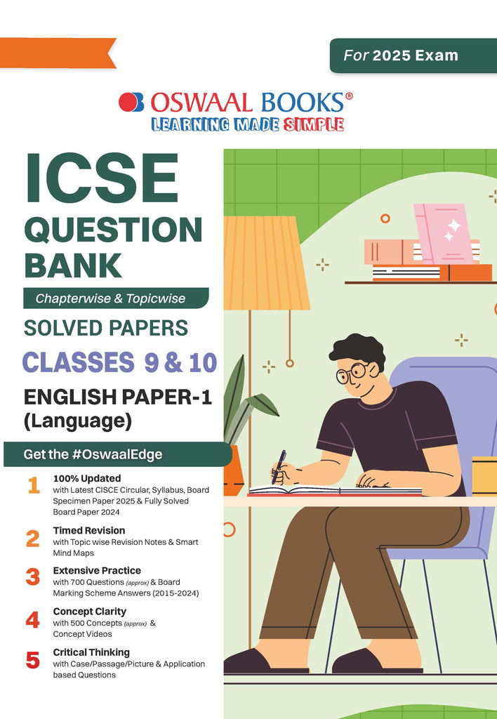 ICSE Question Bank Class 10 English Paper 1 | Chapterwise | Topicwise | Solved Papers | For 2025 Board Exams