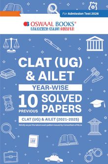 CLAT (UG) & AILET| Year-wise| 10 Previous Solved Papers| CLAT (UG) (2021-2024) & AILET (2021-2024)| For 2026 Admission Test