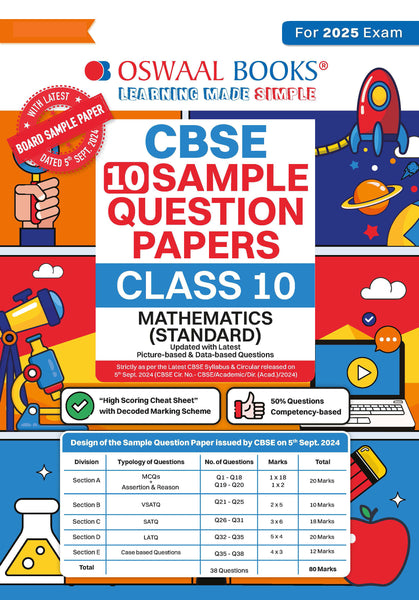 CBSE Sample Question Papers Class 10 Mathematics Standard Book (For 2025 Exam)