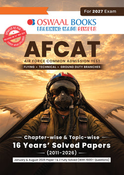 AFCAT 16 Years’ Chapter-wise & Topic-wise Solved Papers | Flying, Technical & Ground Duty Branches |PYQs (2011–2026) with Latest Solved Paper |For 2027 Exam |With Oswaal AI