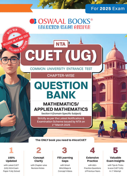 NTA CUET (UG) Chapterwise Question Bank Mathematics/Applied Math (For 2025 Exam)