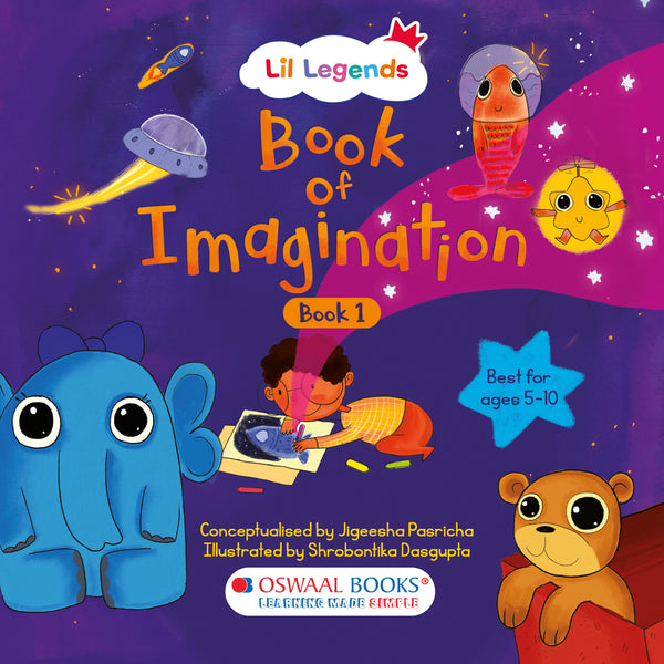 Lil Legends Book of Imagination Part - 1 for kids (Age 5-12 Years) | Creative Enhancement Writing Books for Boys/Girls | Early Learning Fun Activity Books -Drawing, Doodling and Learning Tools for Children