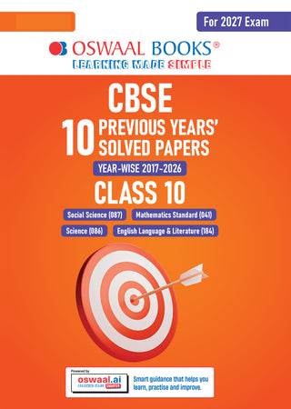 CBSE 10 Previous Years Papers | Year-wise: Solved Papers (2017-2026) for Class 10 | Includes 2026 Papers (Delhi & Outside Delhi)- fully solved | NCERT & Competency-based questions | For 2027 Exam