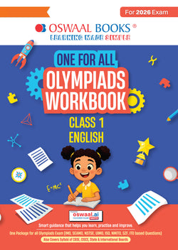 One For All Olympiads Workbook Class 1 English | Questions for SOF IEO & Other Olympiad Exams 2026 | With Sample Practice Papers & Oswaal.AI