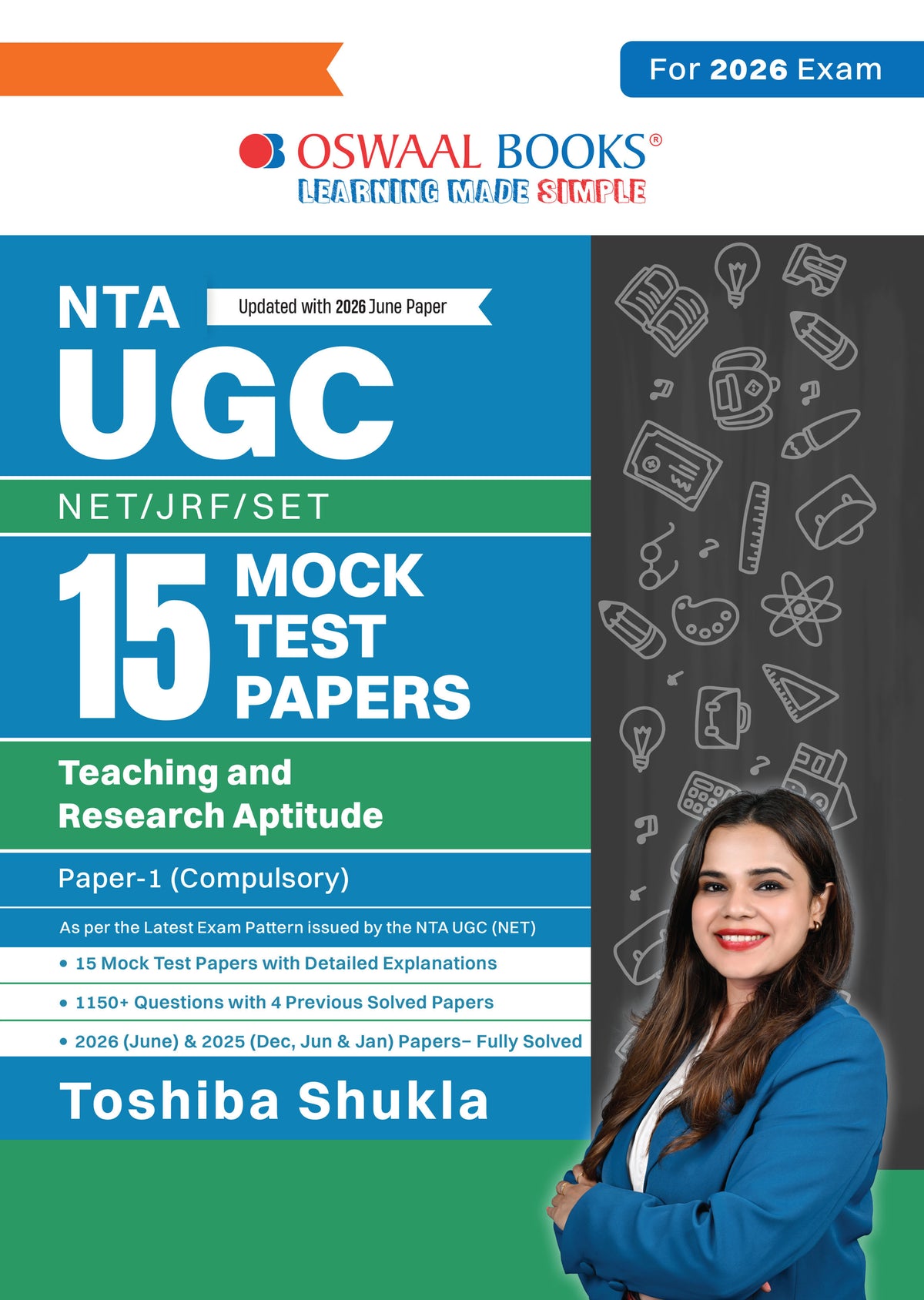 NTA UGC NET / JRF / SET Paper-1 | 15 Mock Test Papers | Teaching & Research Aptitude (Compulsory) | (For 2026 Exam)