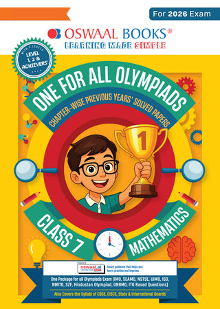 One For All Olympiads Class 7 Maths Prep-Guide Book | Chapter-wise Previous Years' Solved Papers | Questions for SOF IMO & Other Olympiad Exams 2026 | With Sample Practice Papers & Oswaal.AI