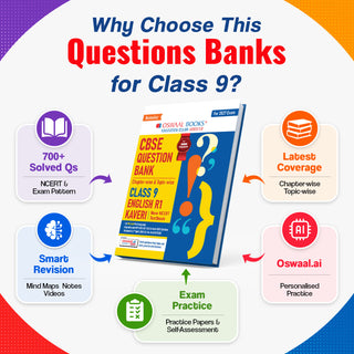 CBSE Class 9 English R1 (Kaveri), Mathematics Part-1 (Ganita Manjari), Science (Exploration) & Social Science Part-1 Question Bank Chapter-wise & Topic-wise (Set of 4 Books) | Based on NCERT