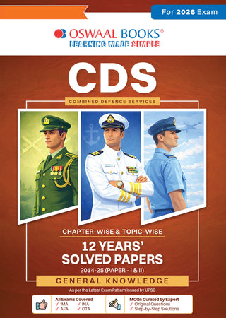 CDS (Combined Defence Services) Chapter-wise & Topic-wise 12 Years' Solved Papers 2014-2025 (I &II)  General Knowledge