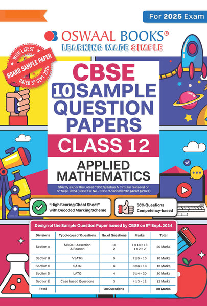 CBSE Sample Question Papers Class 12 Applied Mathematics (For 2025 Exam)