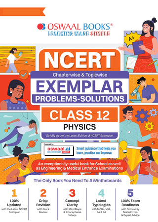 NCERT Exemplar (Problems - Solutions) Class 12 Physics Book For Latest Board Exam
