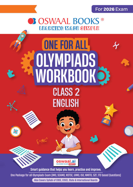 One For All Olympiads Workbook Class 2 English | Questions for SOF IEO & Other Olympiad Exams 2026 | With Sample Practice Papers & Oswaal.AI