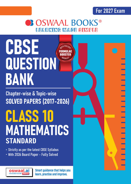CBSE Question Bank for Class 10 Mathematics (Standard) | Chapter-wise and Topic-wise: Solved Papers (2017-2026) | Includes 2026 Papers- fully solved | With Mind Maps & Revision Notes For 2027 Exam