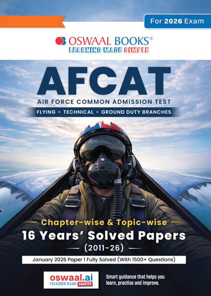 AFCAT PYQs 2011–2026 | 16 Years | Chapter-wise & Topic-wise | Solved Papers | Includes 2026 Paper-1 fully solved | For 2026 Exam