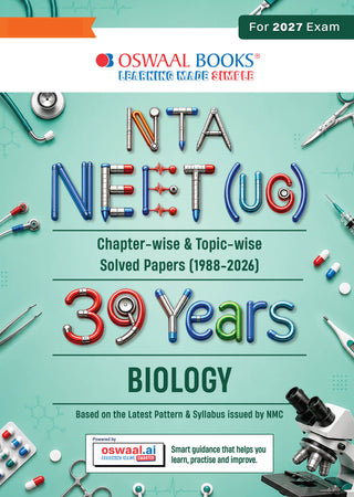 NEET 39 Years’ Chapter-wise & Topic-wise Question Bank-Biology (1988-2026) |3rd May 2026 Paper Fully Solved | With Revision Notes, Mind Maps & Mnemonics | Oswaal AI