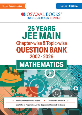 JEE Main 25 Years' (2002-2026) | Chapter-wise & Topic-wise Question Bank: Mathematics | Includes-Jan & Apr 2026 Papers Fully Solved | Latest Edition For 2027 Exam