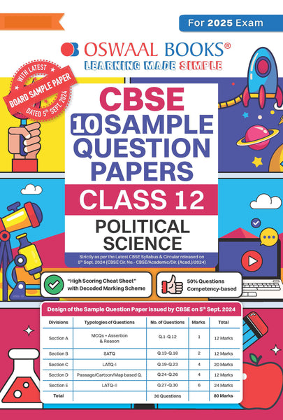 CBSE Sample Question Papers Class 12 Political Science (For 2025 Exam)