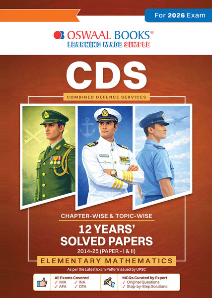 CDS Chapter-wise & Topic-wise 12 Years' Solved Papers 2014-2025 (I &II) | - Mathematics