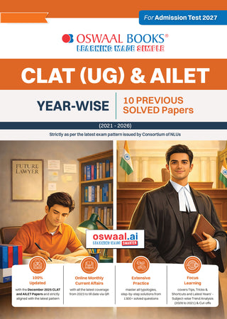 CLAT (UG) & AILET| Year-wise| 10 Previous Solved Papers| (2021-2026)| For 2027 Admission Test