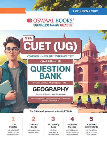 NTA CUET (UG) Chapterwise Question Bank Geography (For 2025 Exam)