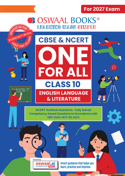 CBSE & NCERT One for All Class 10 | English Language & Literature | Based on Latest Syllabus (April 2026) |NCERT & Competency-based questions| For 2027 Exam | With Oswaal AI