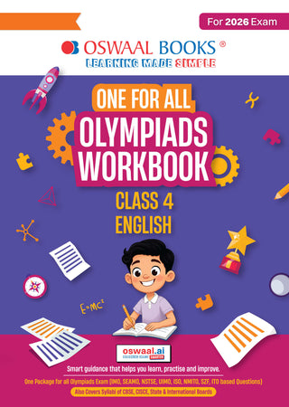 One For All Olympiads Workbook Class 4 English | Questions for SOF IEO & Other Olympiad Exams 2026 | With Sample Practice Papers & Oswaal.AI
