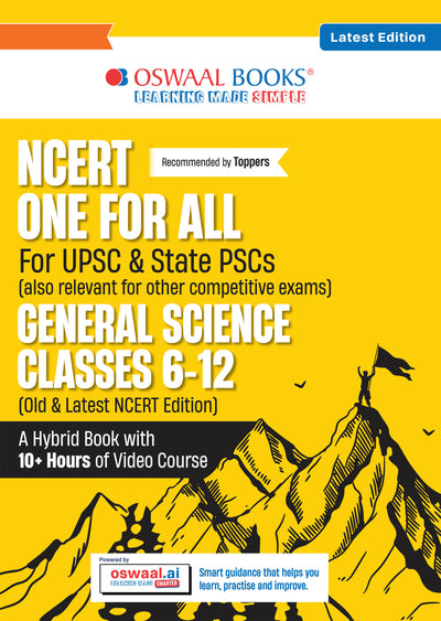 NCERT One For All Book for UPSC & State PSCs | General Science Classes 6-12 (Old & New NCERT Edition) Latest Edition