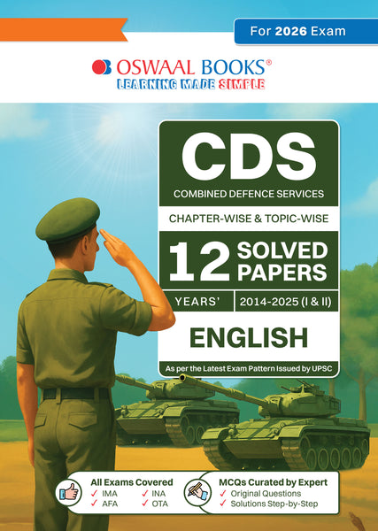 CDS Chapter-wise & Topic-wise 12 Years' Solved Papers 2014-2025 (I &II) | - English
